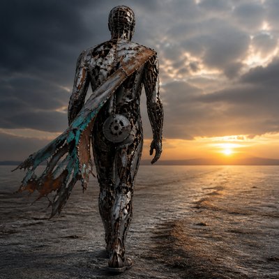 Metal Assemblage Sculpture Art Style album cover example