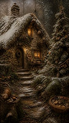 Goblincore Aesthetic Christmas card example
