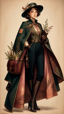Vintage Retro Fashion Design character design example