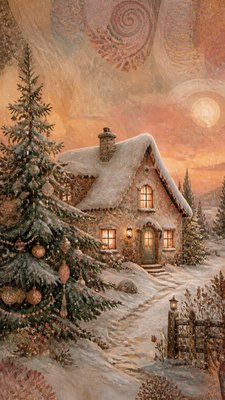 Bohemian Fashion Design Christmas card example