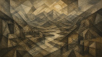 Analytical Cubism Art Style desktop wallpaper example