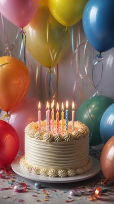 Contemporary Realism Art Style birthday card example
