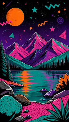 90s Retro Aesthetic phone wallpaper example