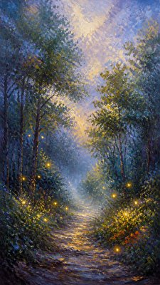 Impressionist Landscape Art Style book cover example
