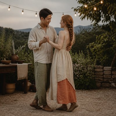 Sustainable Fashion Design couple portrait example
