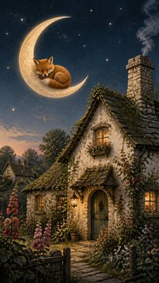 Cottage Vernacular Architecture baby announcement example