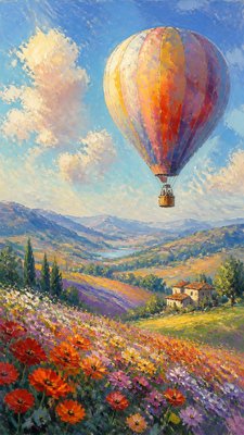 Impressionist Nature Art greeting card example