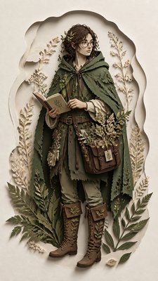 Paper Cut Art Style character design example