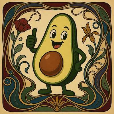 Art Nouveau Style sticker example