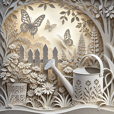 Paper Cut Art Style coloring page example