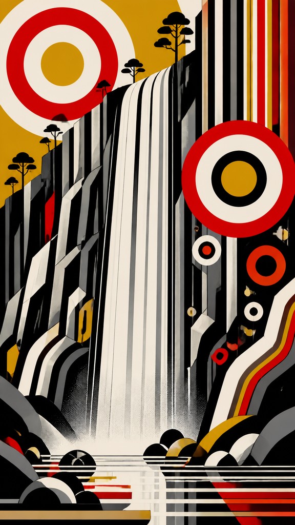 towering waterfall cascading down a cliff — Mod Aesthetic