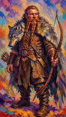 Fauvist Impressionism Art Style tabletop character portrait example