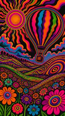 Psychedelic Poster Design greeting card example