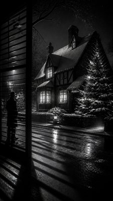 Film Noir Aesthetic Christmas card example