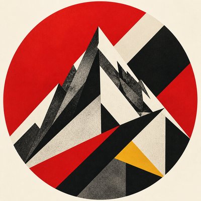 Constructivism Art Style logo concept example