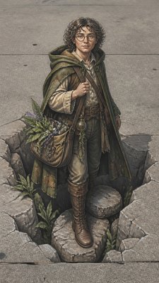 3D Illusion Street Art Style character design example