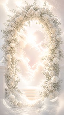 Angelcore Aesthetic wedding invitation example