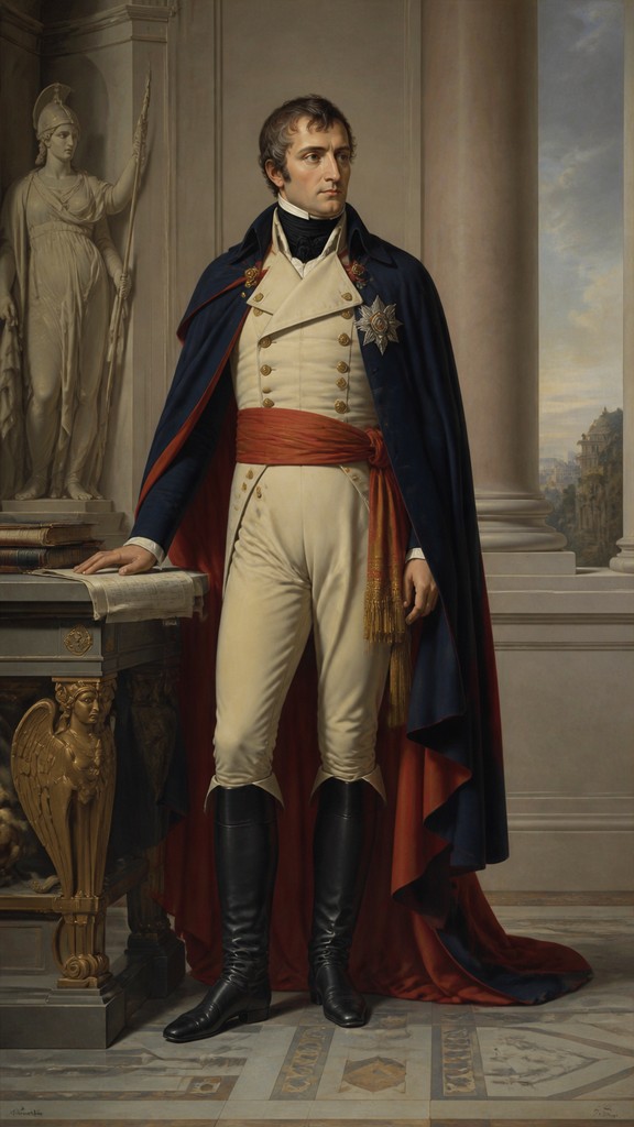 full-length portrait of an elegant figure — Neoclassical Art Style