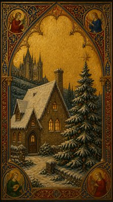 Gothic Art Style Christmas card example