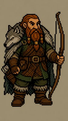 8-Bit Pixel Art Style tabletop character portrait example