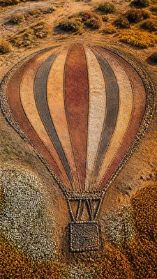 Land Art Style greeting card example