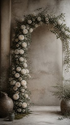 Wabi Sabi Art Style wedding invitation example