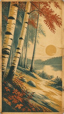 Vintage Poster Design wall art print example