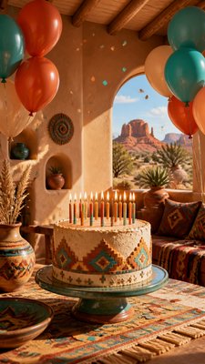 Southwestern Interior Design birthday card example