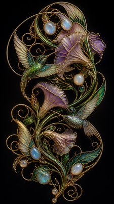 Art Nouveau Jewelry Design phone case design example