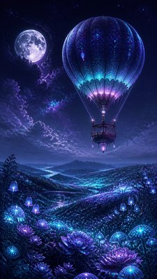 Lunarpunk Aesthetic greeting card example