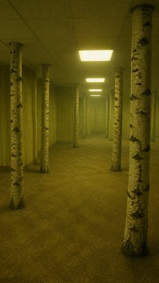 Backrooms Aesthetic wall art print example