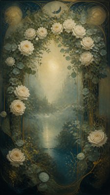 Symbolism Art Style wedding invitation example