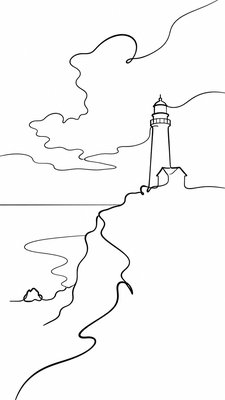 Minimalist Line Portrait Style poster example
