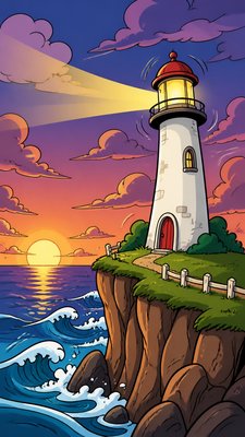 Cartoon Comic Art poster example