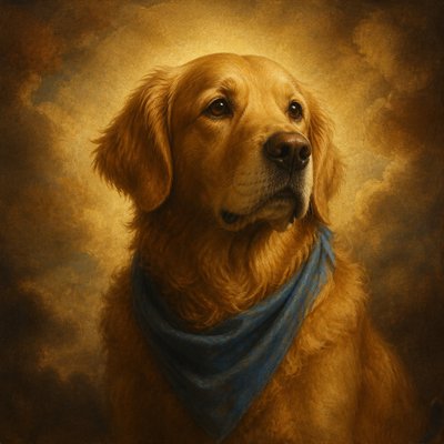 Renaissance Religious Art pet portrait example