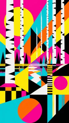 Neo-Geo Art Style wall art print example