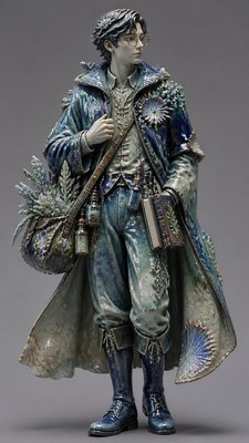 Crystalline Glaze Ceramic Art Style character design example