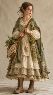 Cottagecore Fashion Style character design example