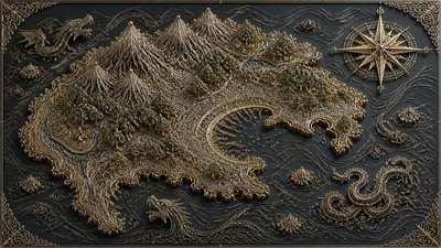Filigree Jewelry Style fantasy map example