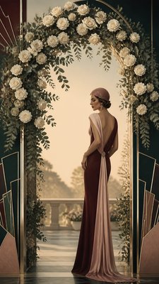 Vintage Retro Fashion Design wedding invitation example