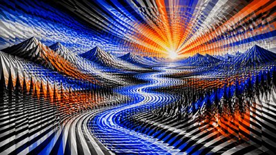 Kinetic Art Style desktop wallpaper example