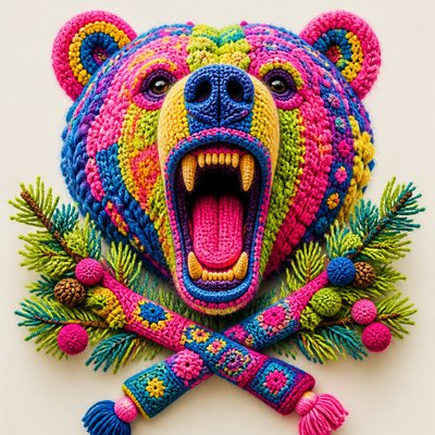 Yarn Bombing Street Art Style t-shirt design example