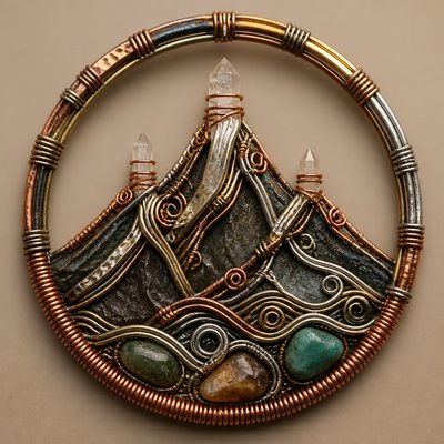 Wire-Wrapped Jewelry Style logo concept example
