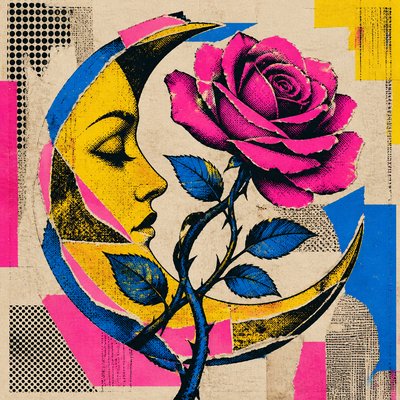 Collage Pop Art Style tattoo design example