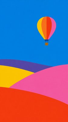 Color Field Minimalism Art Style greeting card example
