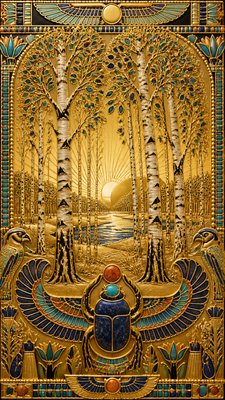 Egyptian Revival Jewelry Style wall art print example