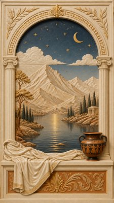 Ancient Greek Classical Art Style phone wallpaper example