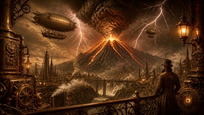 Steampunk Art Style YouTube thumbnail example