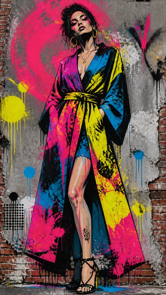 full-length portrait of an elegant figure — Street Art Style