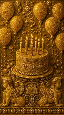 Etruscan Granulation Jewelry Style birthday card example
